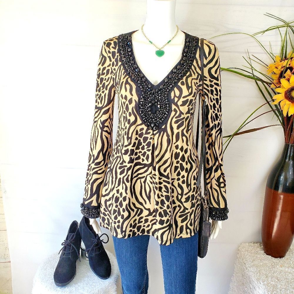 Inc International Concepts gorgeous beaded tunic